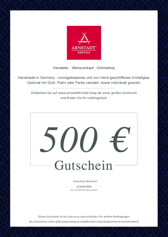 Gutschein zum Ausdrucken - WERT 500,00 Euro