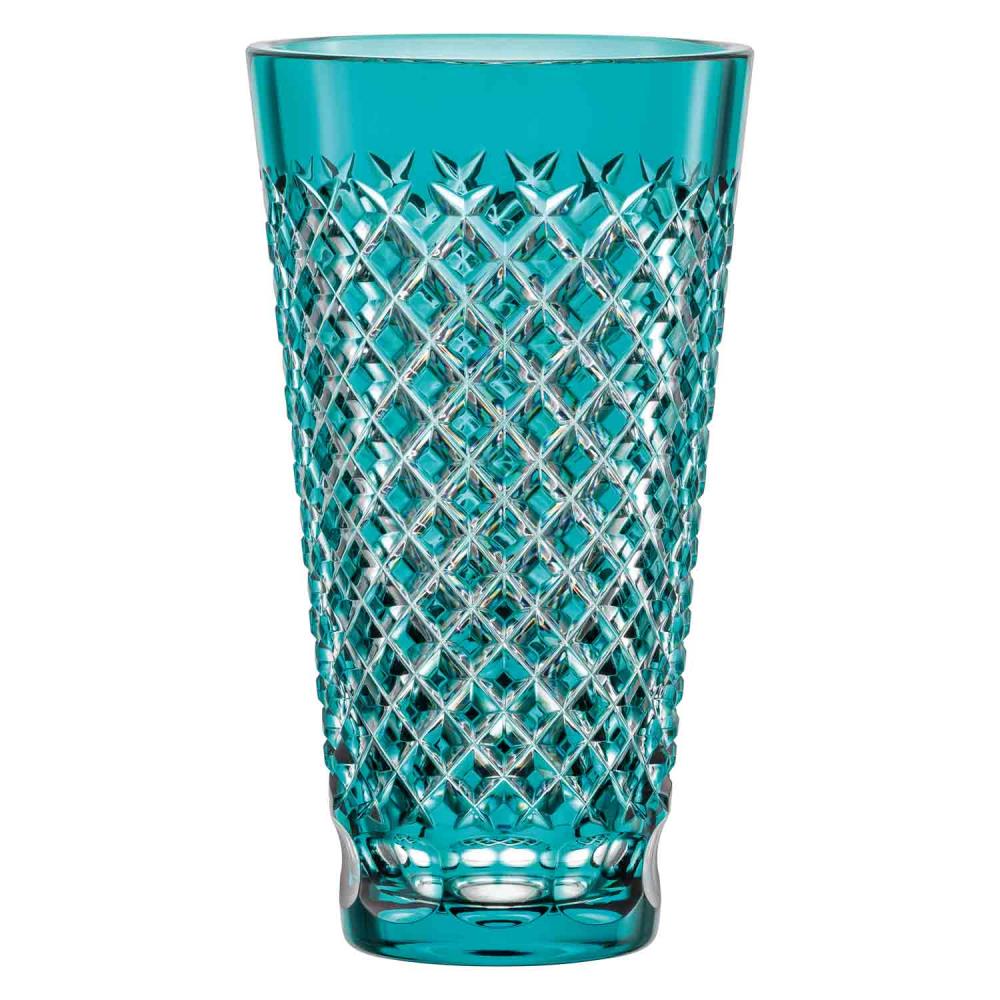Vase Kristall Karo azur (28 cm)