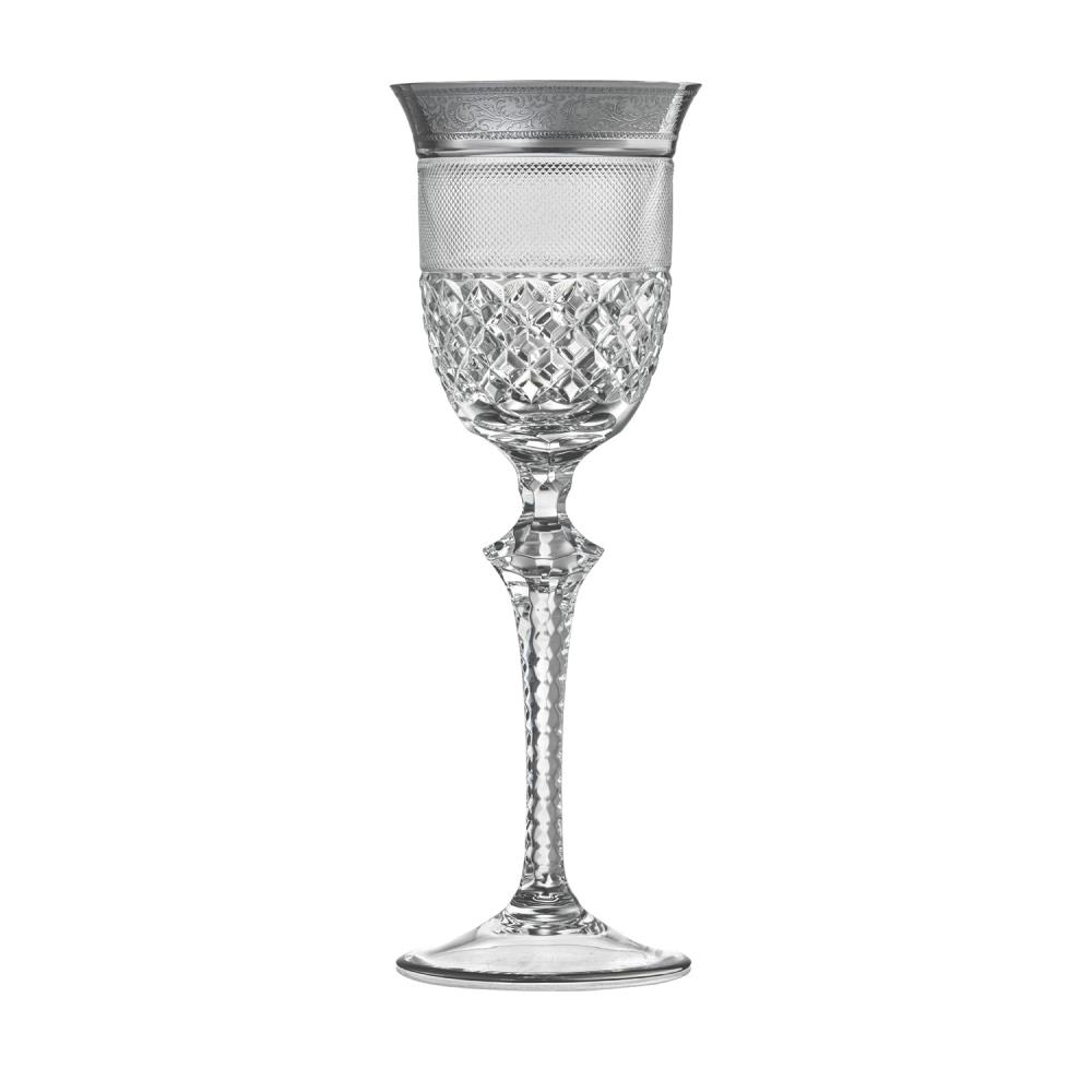 Rotweinglas Kristall Rococo "Annabel´s" Platin clear (23,5 cm)