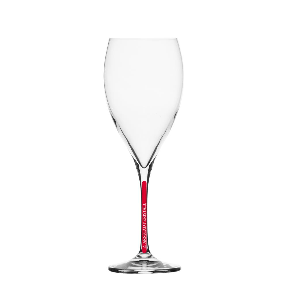Weinglas Kristall Redstripe clear (23 cm) 2.Wahl