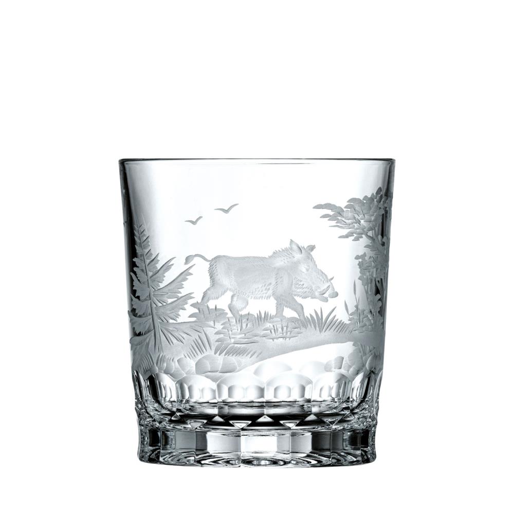 Whiskyglas Kristall Jagd Wildschwein clear (9,3 cm)