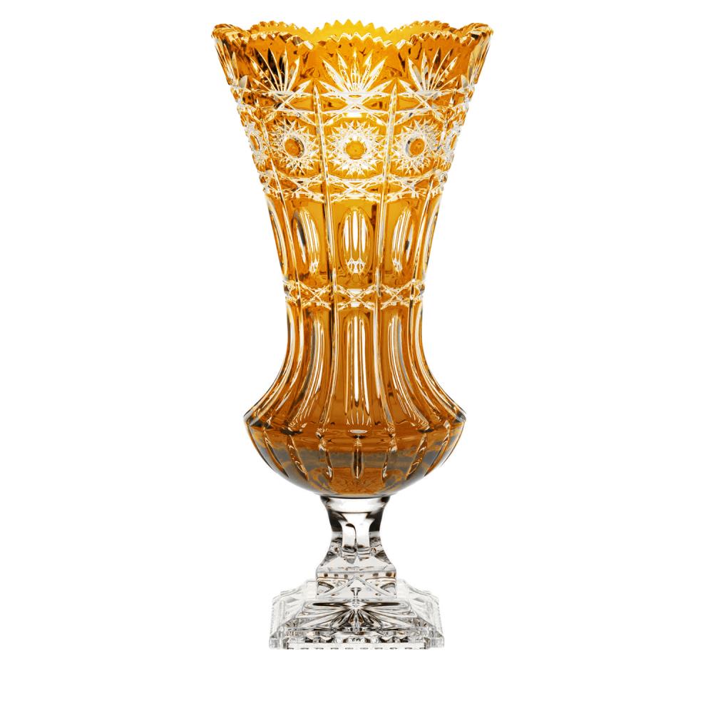 Vase Kristall Dresden amber (42 cm)