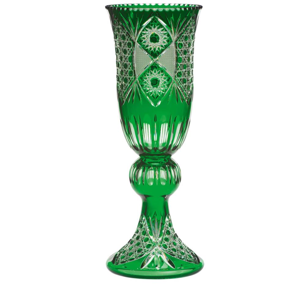Vase Kristall Florence smaragd (70 cm)