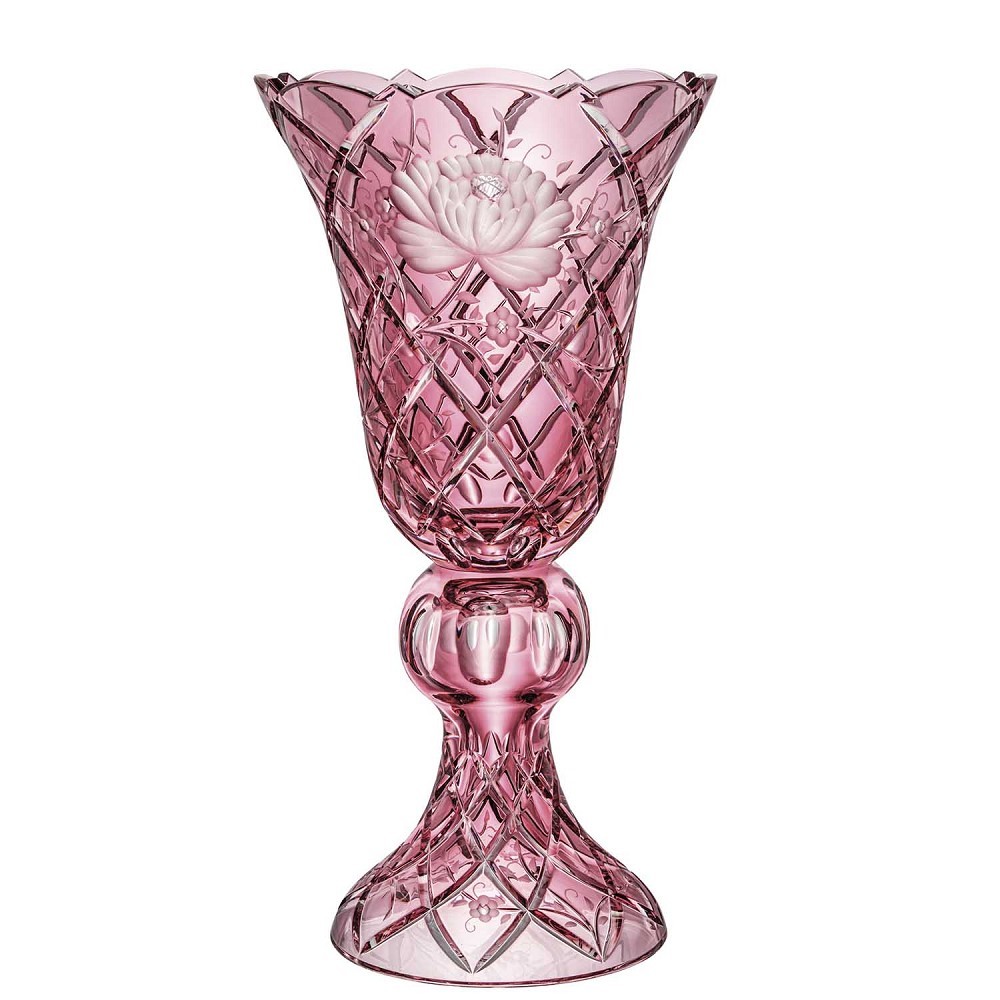 Vase Kristall Sunrose rosalin (52 cm)
