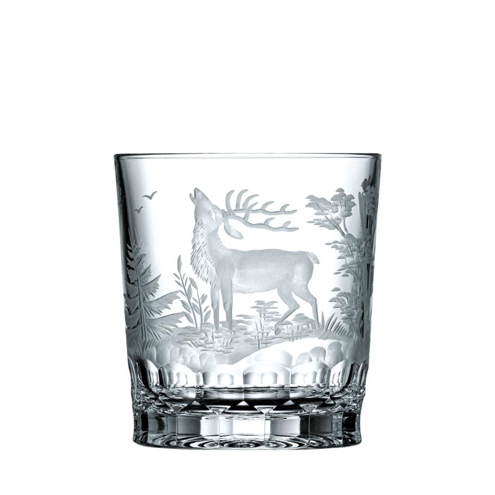 Whiskyglas Kristall Jagd Hirsch klar (9,3 cm)