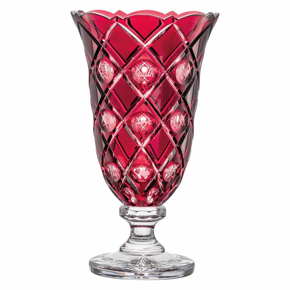 Vase Kristall Money & Health rubin (37 cm)