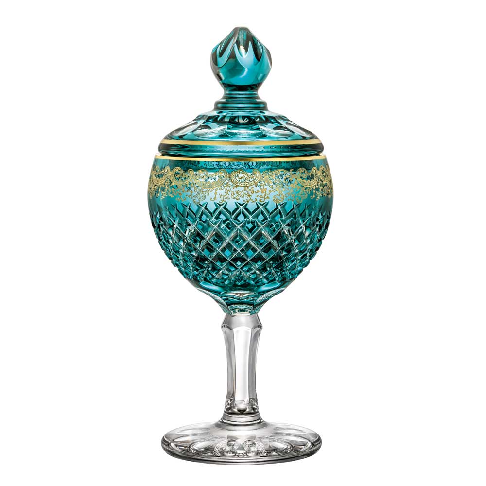 Pokal Kristallglas Arabeske azur (36 cm)