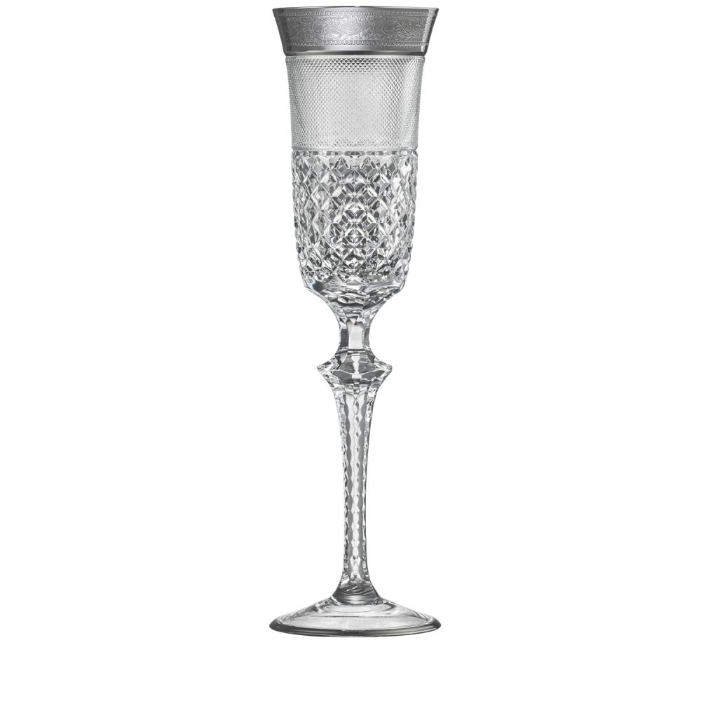Sektglas Kristall Rococo "Annabel´s" Platin clear (26,2 cm)