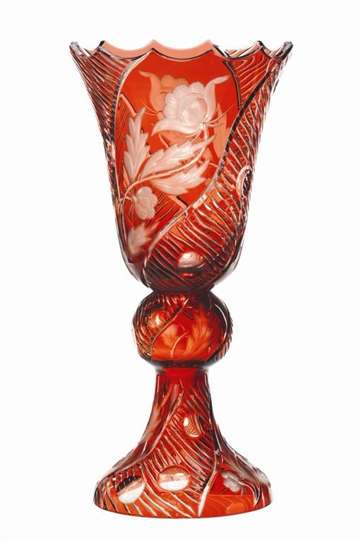 Vase Kristall Red Poppy (52 cm)