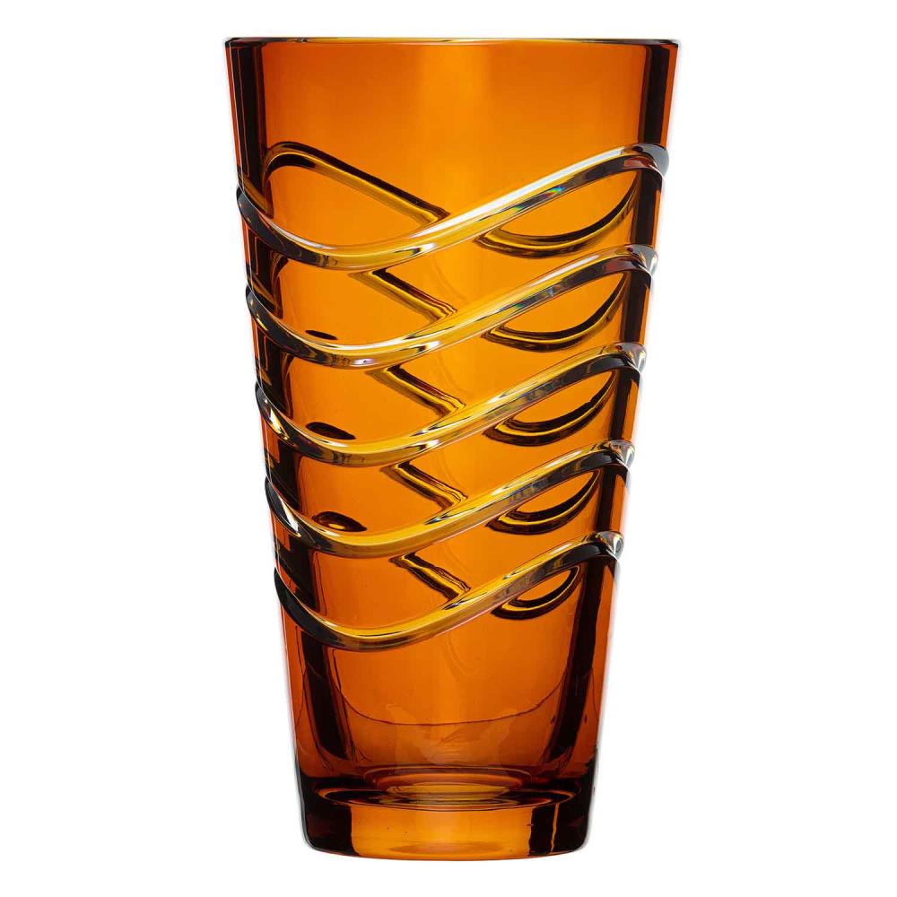 Vase Kristall Wave amber (28 cm)